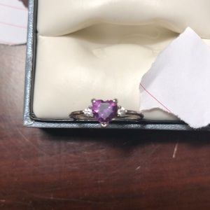 Sterling silver amethysts ring